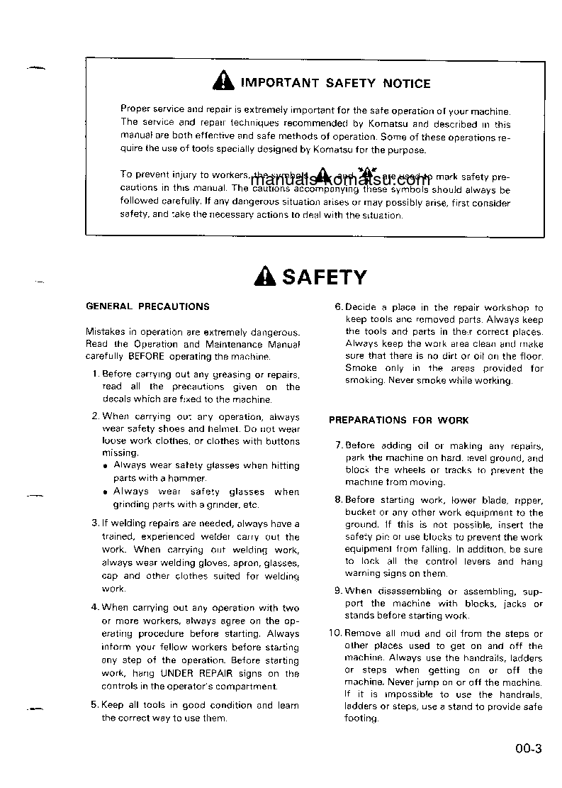 Protected: WA500-1(JPN) S/N 20001-UP Shop (repair) manual (English)