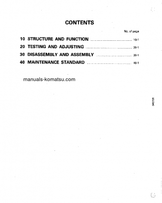 WA700-1(JPN) S/N 10001-UP Shop (repair) manual (English)