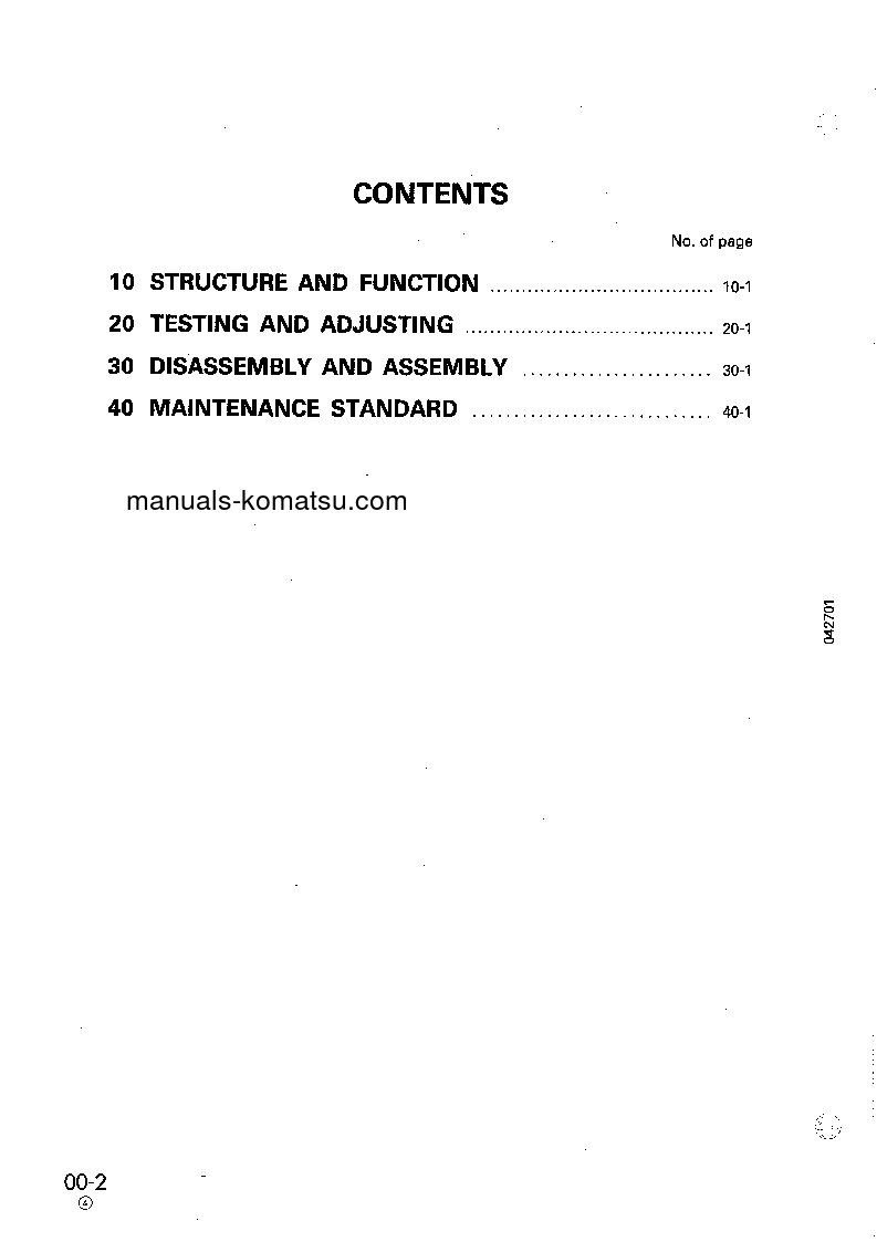 Protected: WA700-1(JPN) S/N 10001-UP Shop (repair) manual (English)