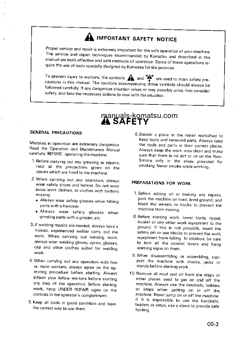 Protected: HD325-5(JPN) S/N 2001-UP Shop (repair) manual (English)