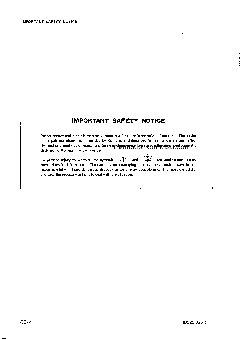 Protected: HD325-3(JPN) S/N 1501-UP Shop (repair) manual (English)