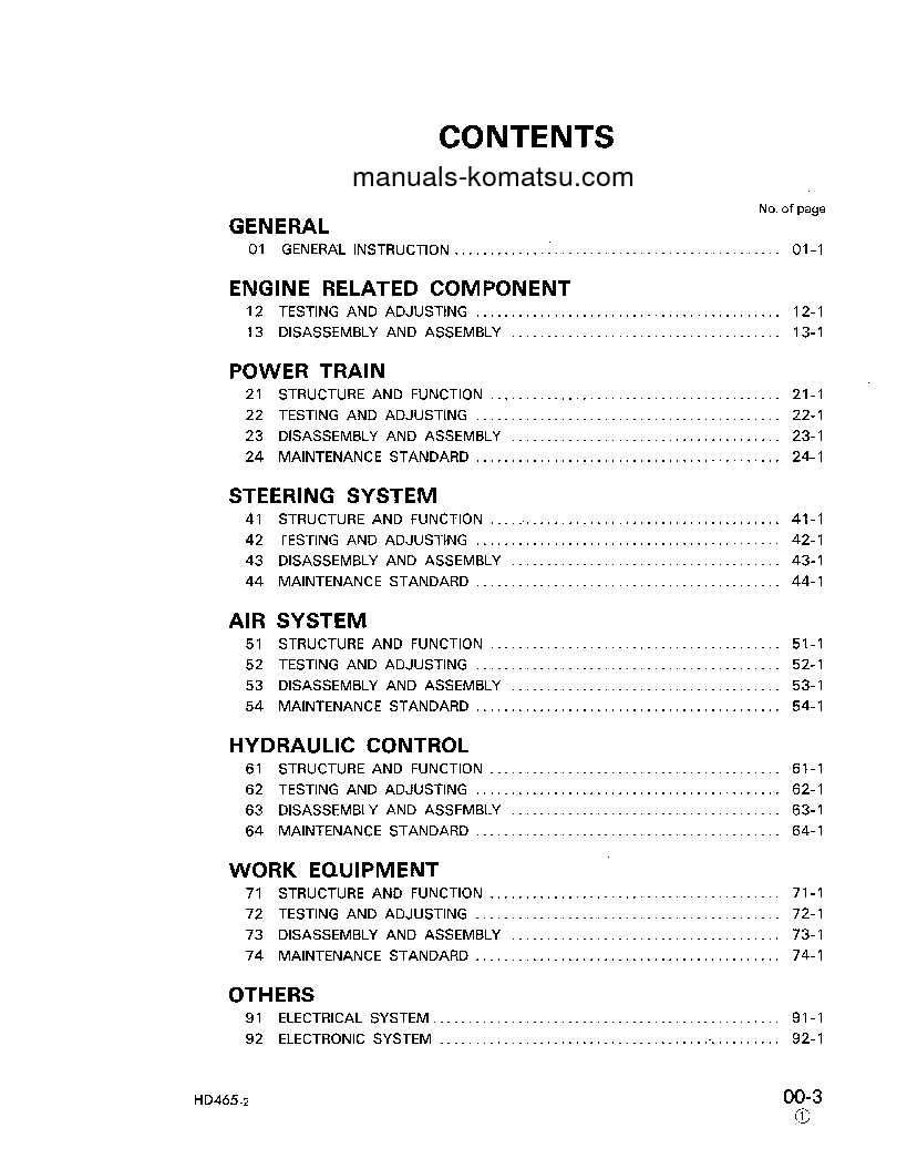 Protected: HD465-2(JPN) S/N 1102-UP Shop (repair) manual (English)