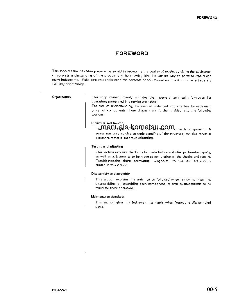 Protected: HD465-2(JPN) S/N 1102-UP Shop (repair) manual (English)