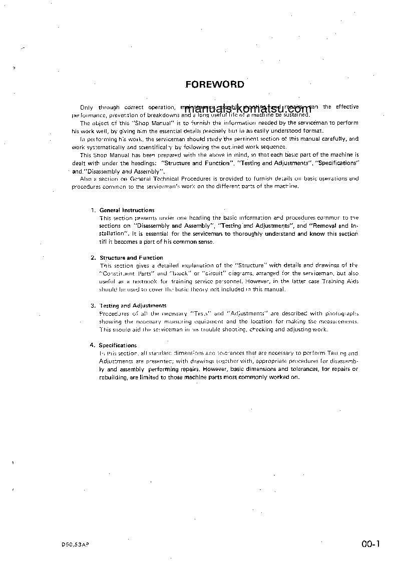 Protected: D50P-16(JPN) S/N 65001-UP Shop (repair) manual (English)