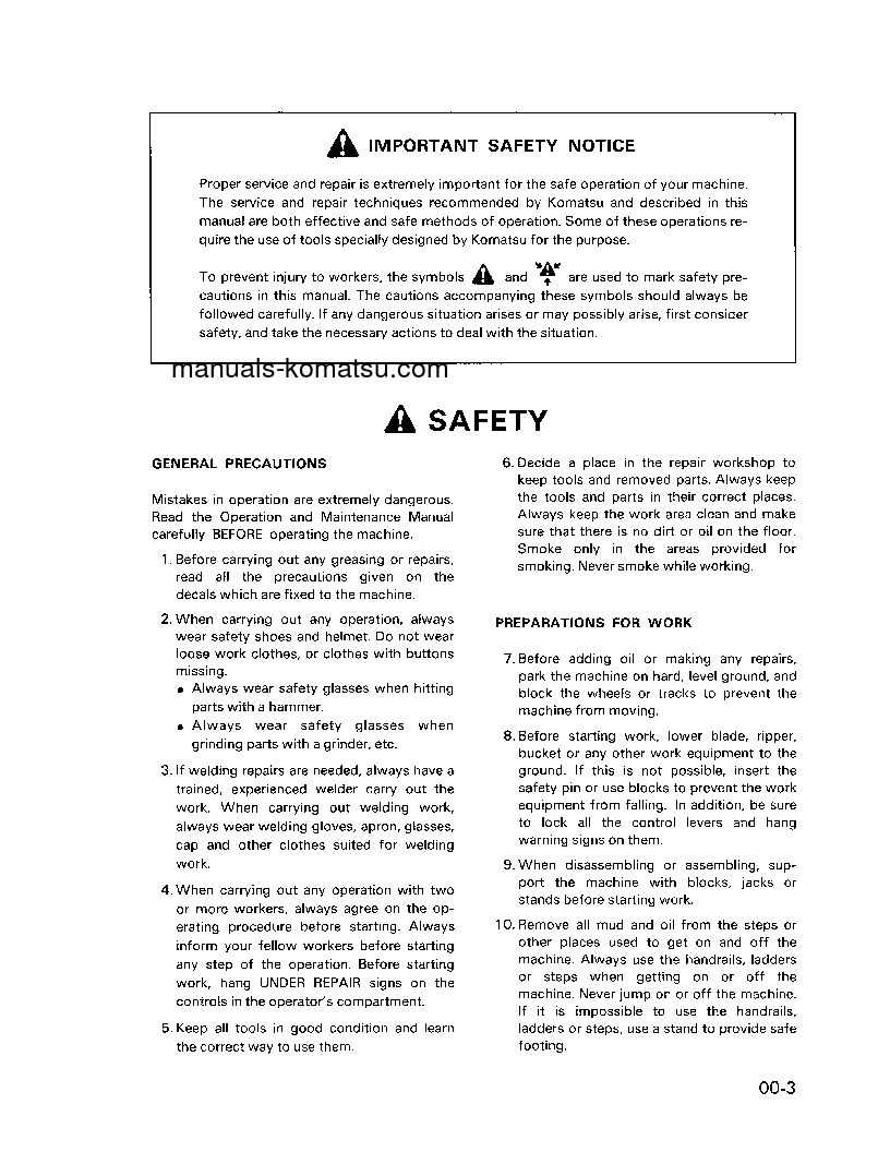 Protected: PC150LC-5(USA) S/N A70001-UP Shop (repair) manual (English)