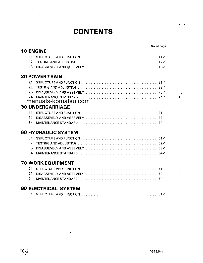Protected: D37E-1(JPN) S/N 1001-UP Shop (repair) manual (English)