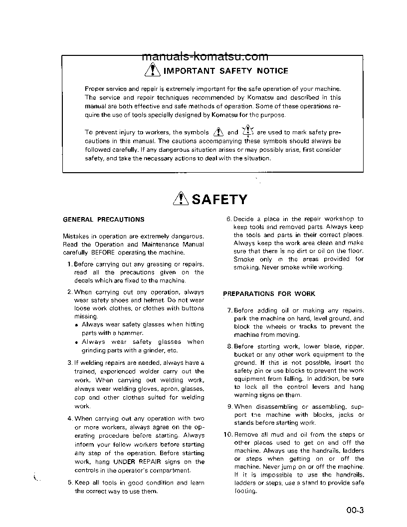 Protected: D37E-1(JPN) S/N 1001-UP Shop (repair) manual (English)