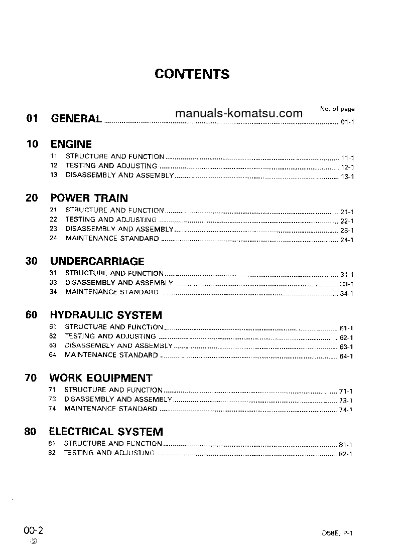 Protected: D58P-1(JPN)-FOR EC, NOISE REGULATION S/N 81261-UP Shop (repair) manual (English)