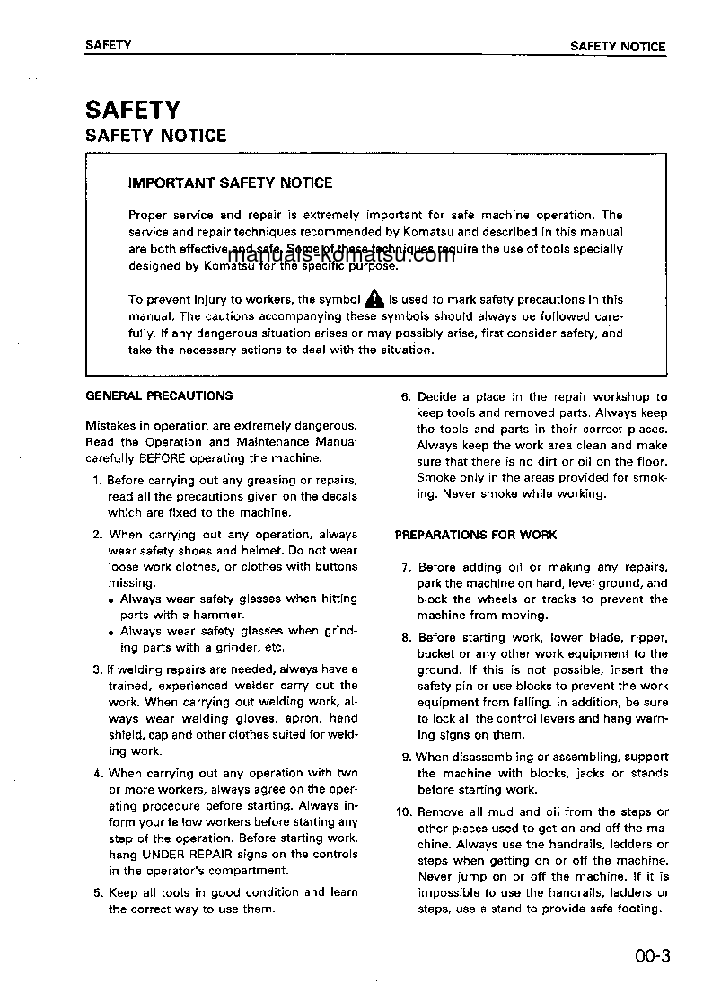 Protected: WD500-3(JPN) S/N 50001-UP Shop (repair) manual (English)