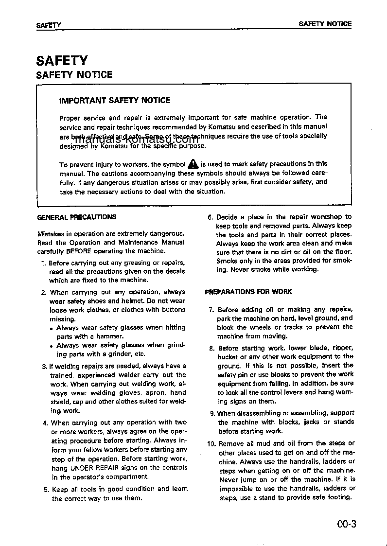 Protected: WD420-3(JPN) S/N 53114-UP Shop (repair) manual (English)
