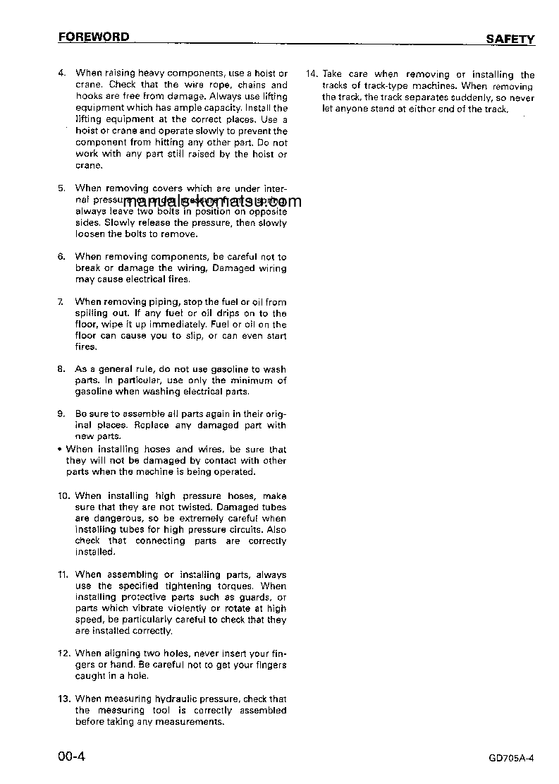 Protected: GD705A-4(JPN)–40C DEGREE S/N 23114-UP Shop (repair) manual (English)