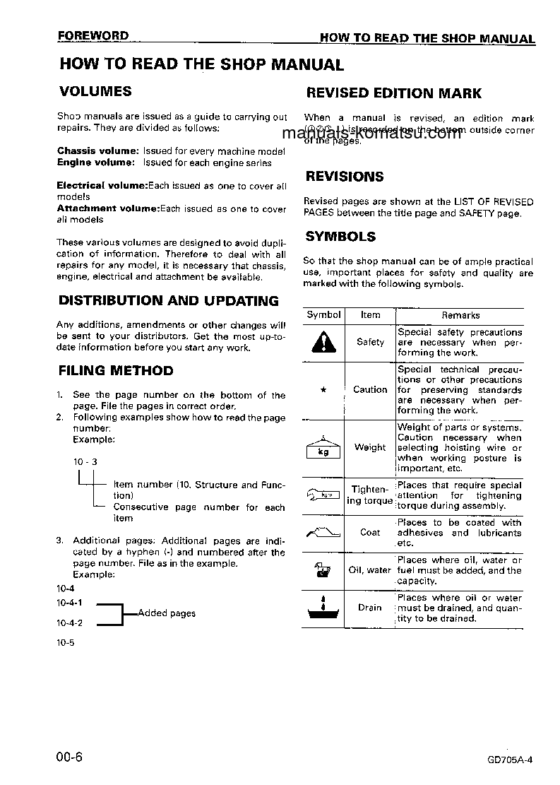 Protected: GD705A-4(JPN)–40C DEGREE S/N 23114-UP Shop (repair) manual (English)