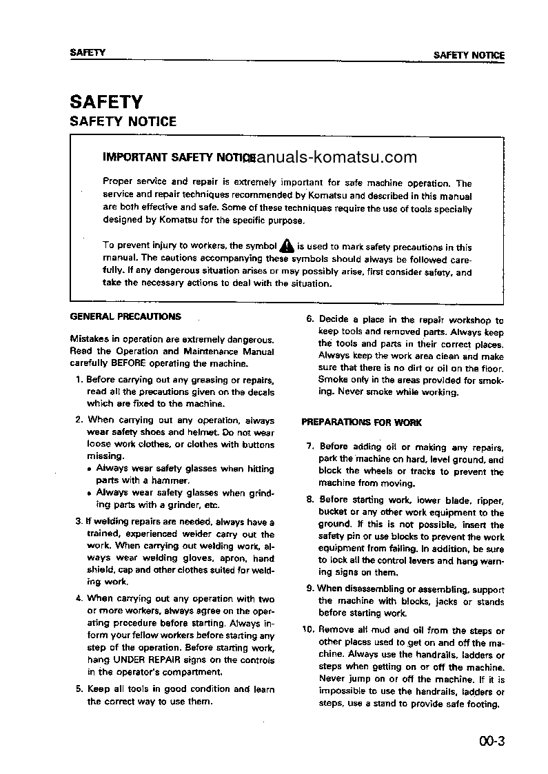 Protected: WA600-3(JPN)–50C DEGREE S/N 50363-UP Shop (repair) manual (English)