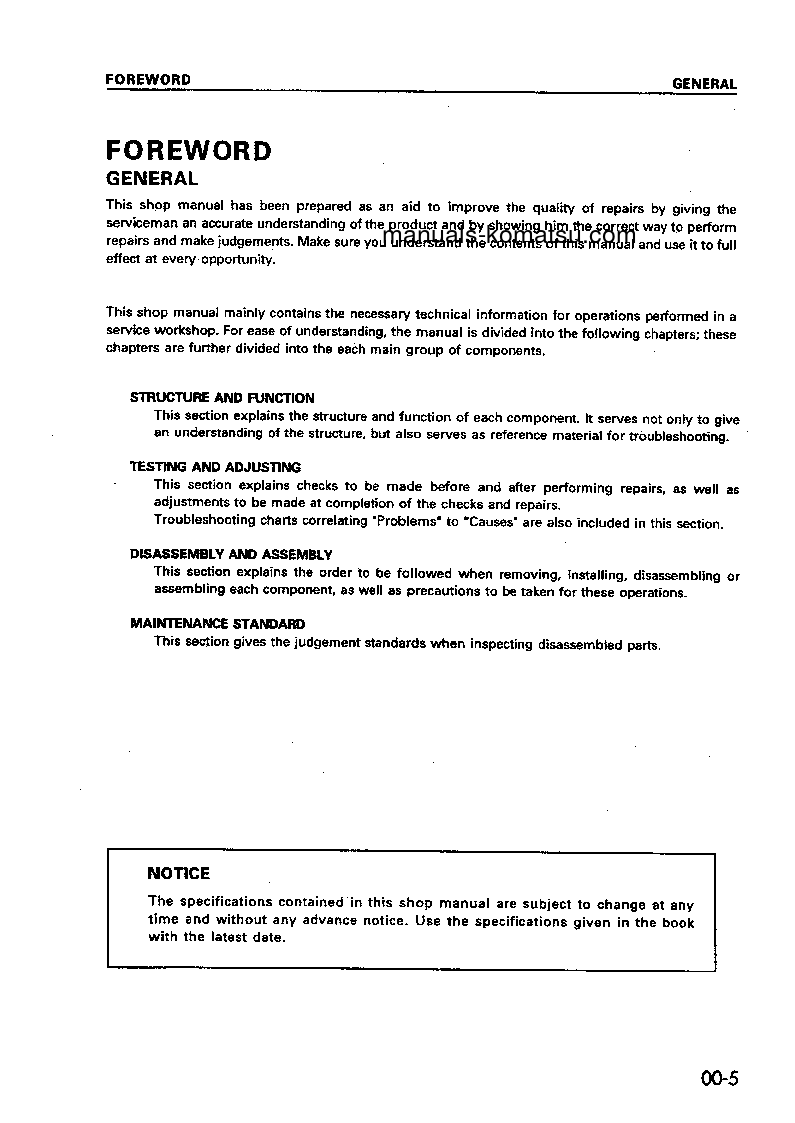Protected: WA600-3(JPN)–50C DEGREE S/N 50363-UP Shop (repair) manual (English)