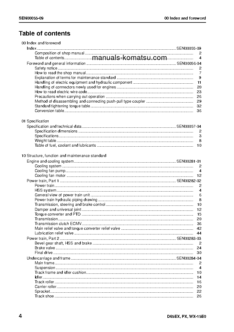 Protected: D65EX-15(JPN)-E0, PLUS UNDERCARRIAGE S/N 69001-UP Shop (repair) manual (English)