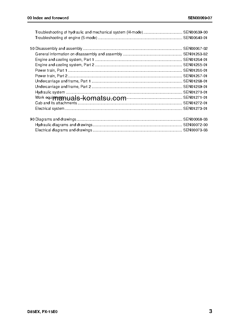Protected: D85EX-15(JPN)-E0 S/N 11001-UP Shop (repair) manual (English)
