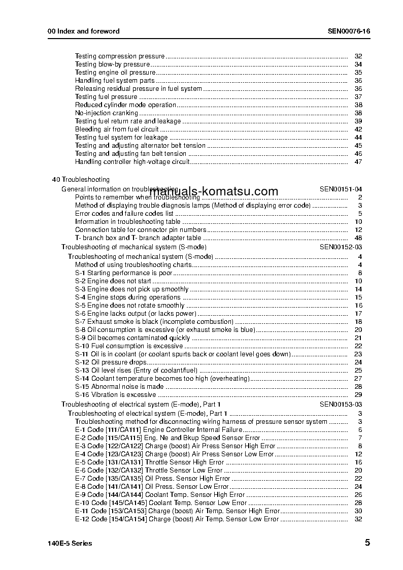 Protected: 140E-5 SERIES(JPN) S/N AＬＬ Shop (repair) manual (English)