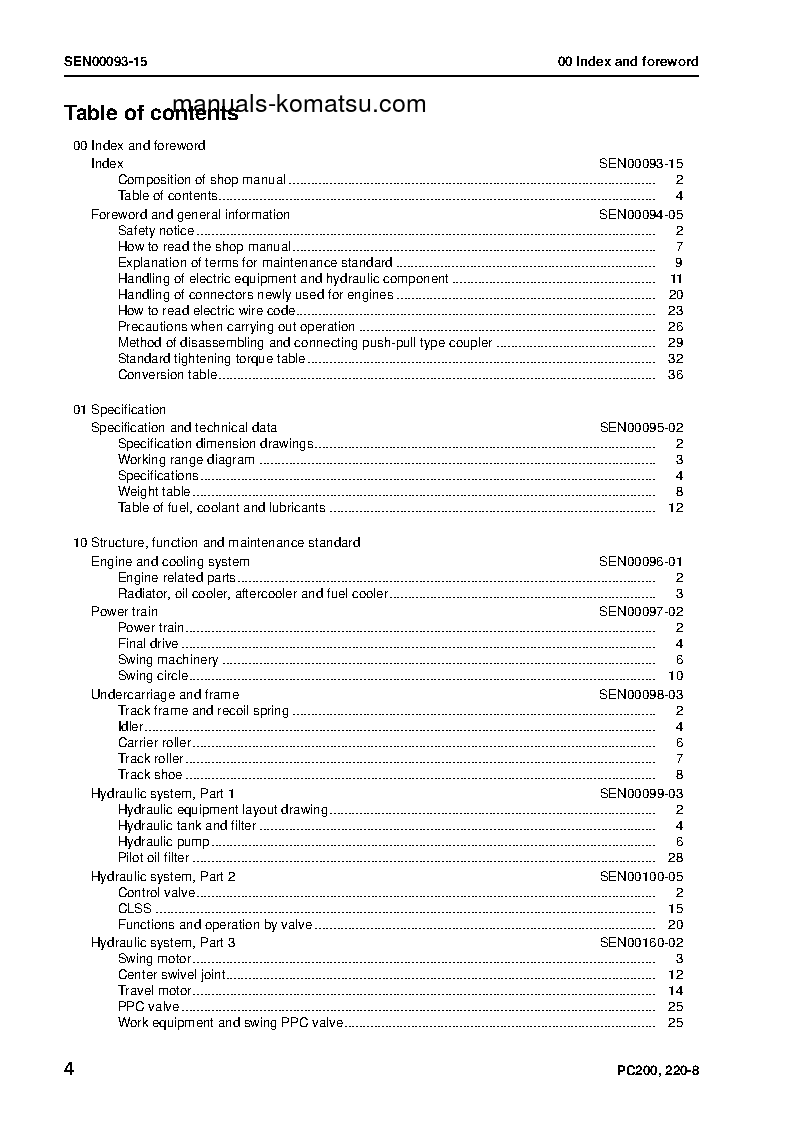 Protected: PC200LC-8(THA)-ECOT S/N C60001-UP Shop (repair) manual (English)