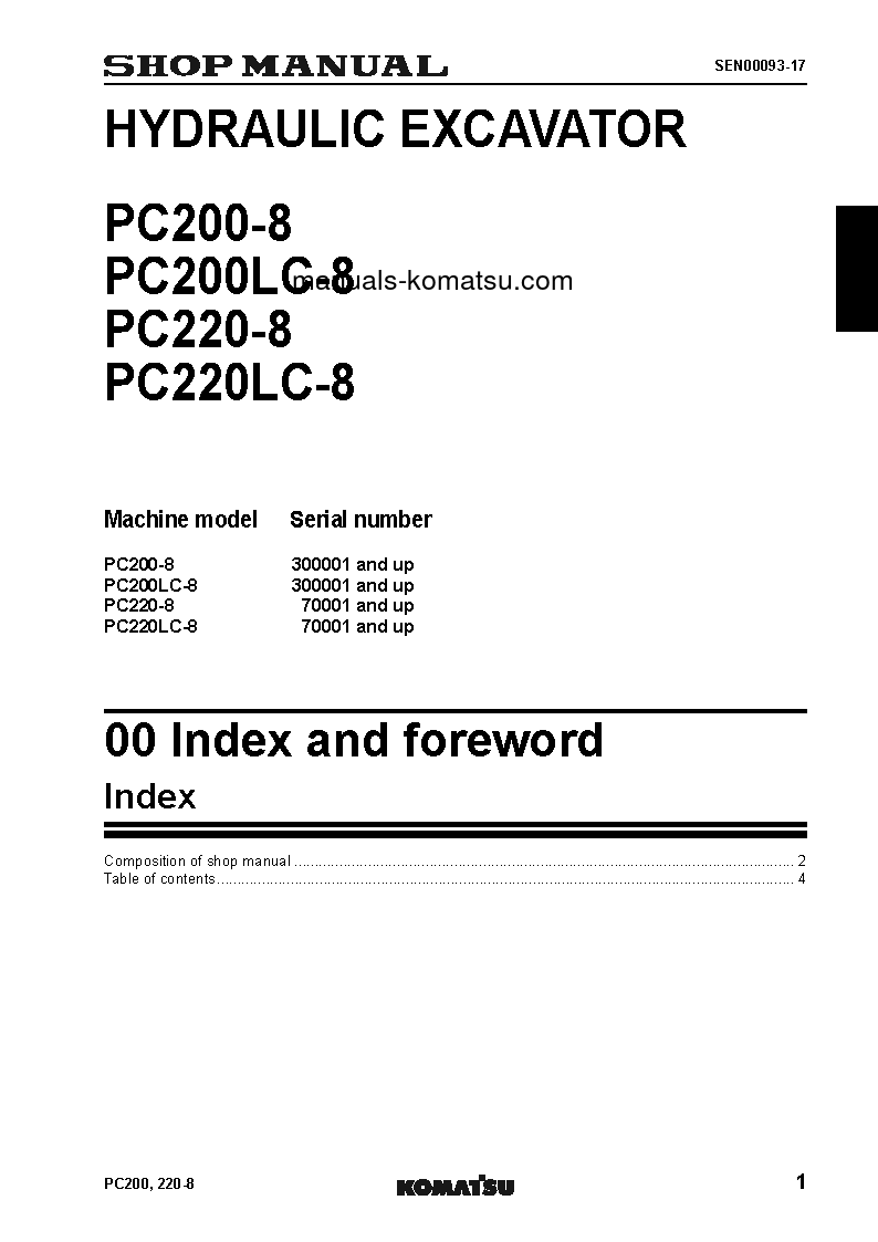 Protected: PC200LC-8(JPN)-WORK EQUIPMENT GREASE 100H S/N 300001-UP Shop (repair) manual (English)