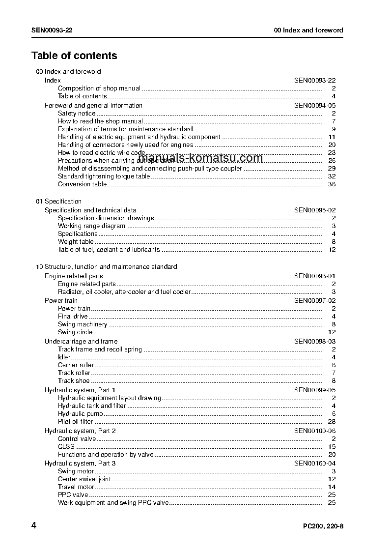 Protected: PC220-8(JPN) S/N 70001-UP Shop (repair) manual (English)