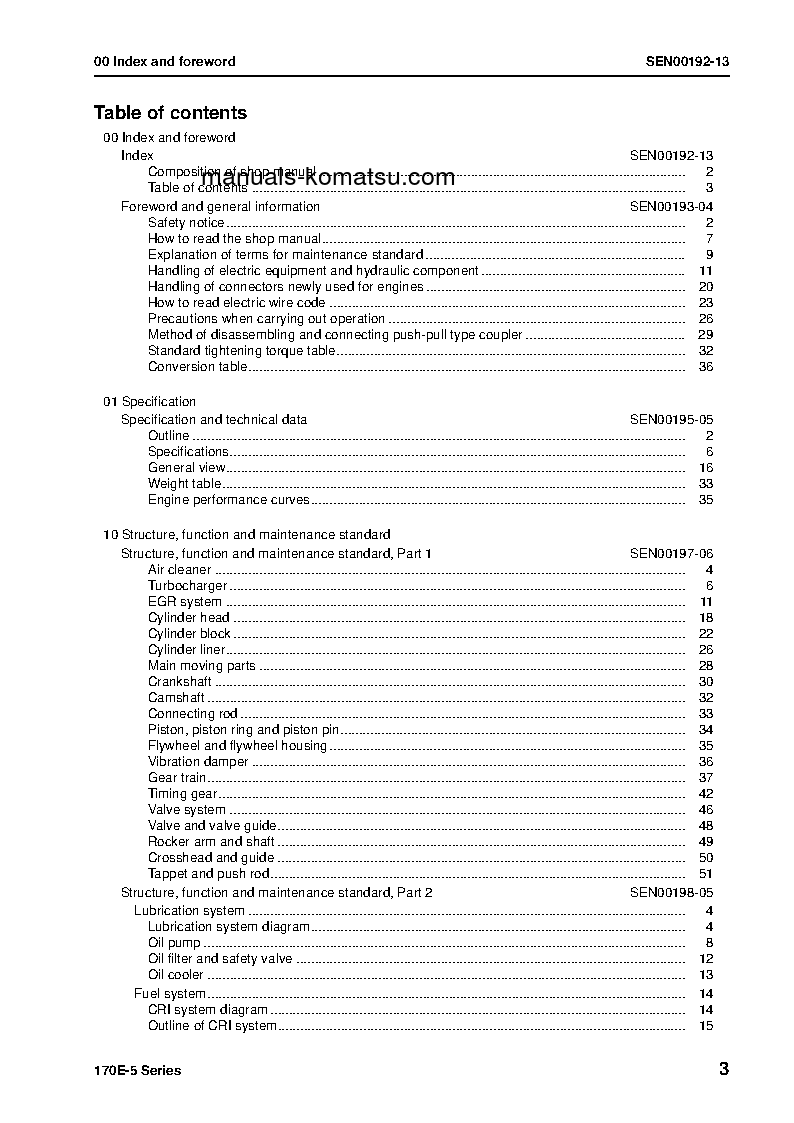 Protected: SAA6D170E-5(JPN) Shop (repair) manual (English)