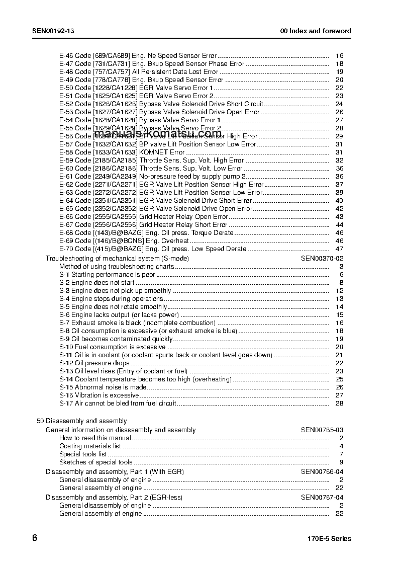 Protected: SAA6D170E-5(JPN) Shop (repair) manual (English)