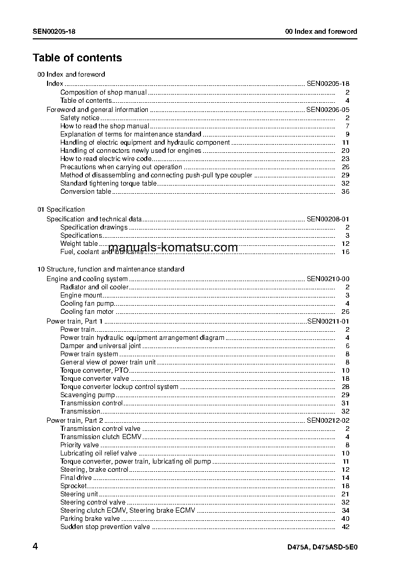 Protected: D475ASD-5(JPN)-E0, SUPER DOZER S/N 30001-UP Shop (repair) manual (English)
