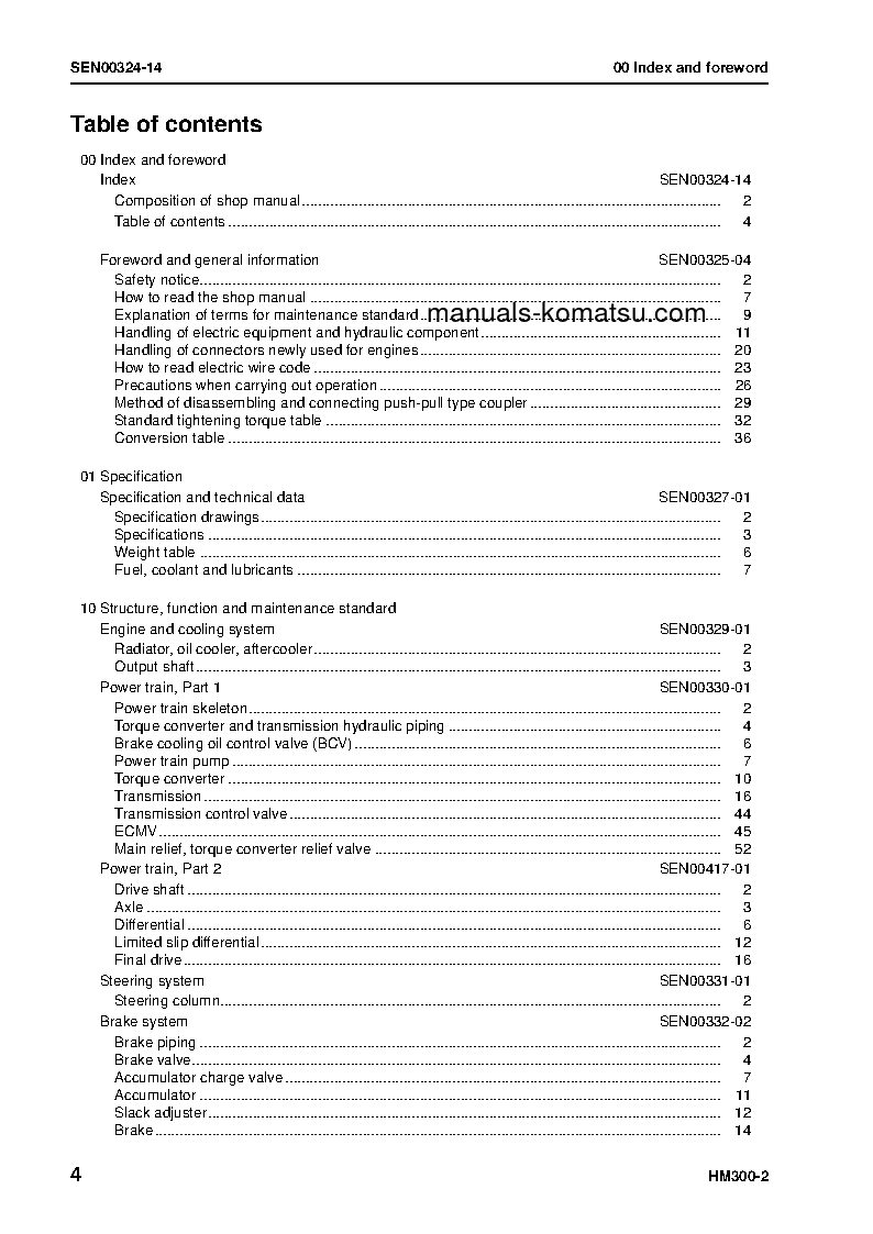 Protected: HM300-2(JPN) S/N 2001-UP Shop (repair) manual (English)