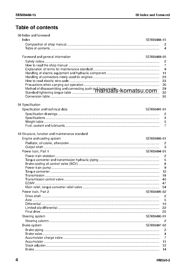 Protected: HM350-2(JPN) S/N 2001-UP Shop (repair) manual (English)