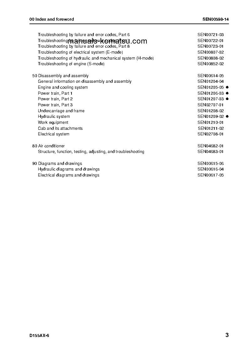 Protected: D155AX-6(JPN) S/N 80001-UP Shop (repair) manual (English)
