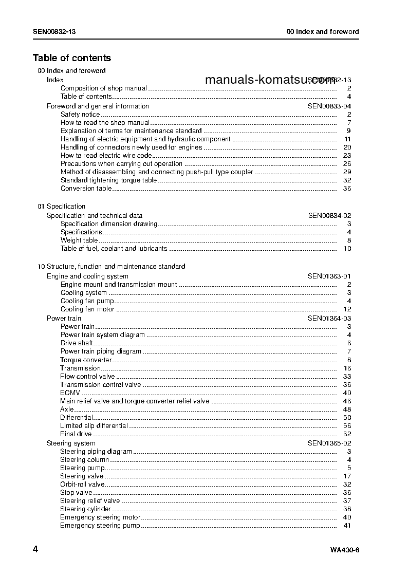 Protected: WA430-6(JPN) S/N 65001-UP Shop (repair) manual (English)