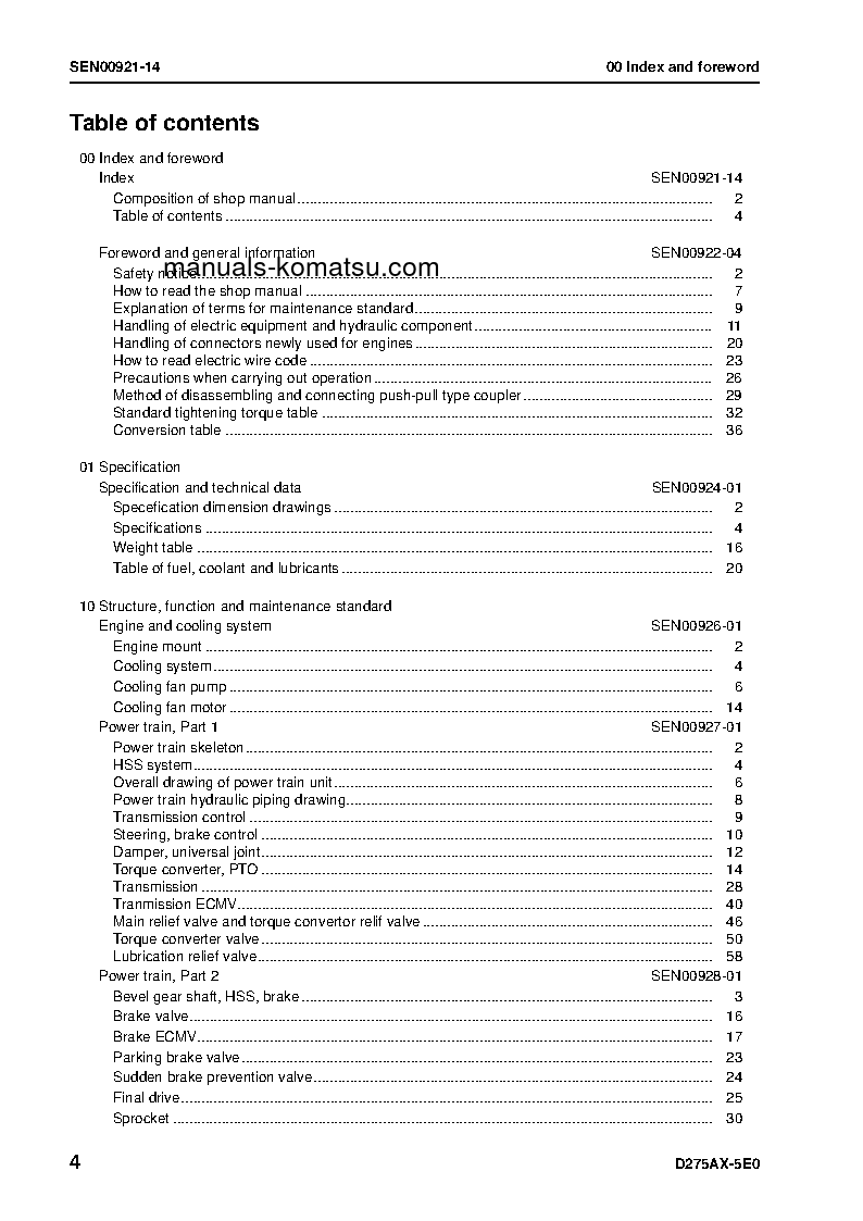 Protected: D275AX-5(JPN)-TIER3 S/N 30001-UP Shop (repair) manual (English)