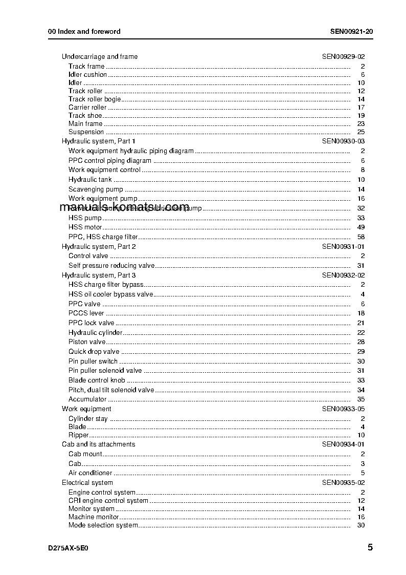 Protected: D275AX-5(JPN)-E0 S/N 30001-UP Shop (repair) manual (English)