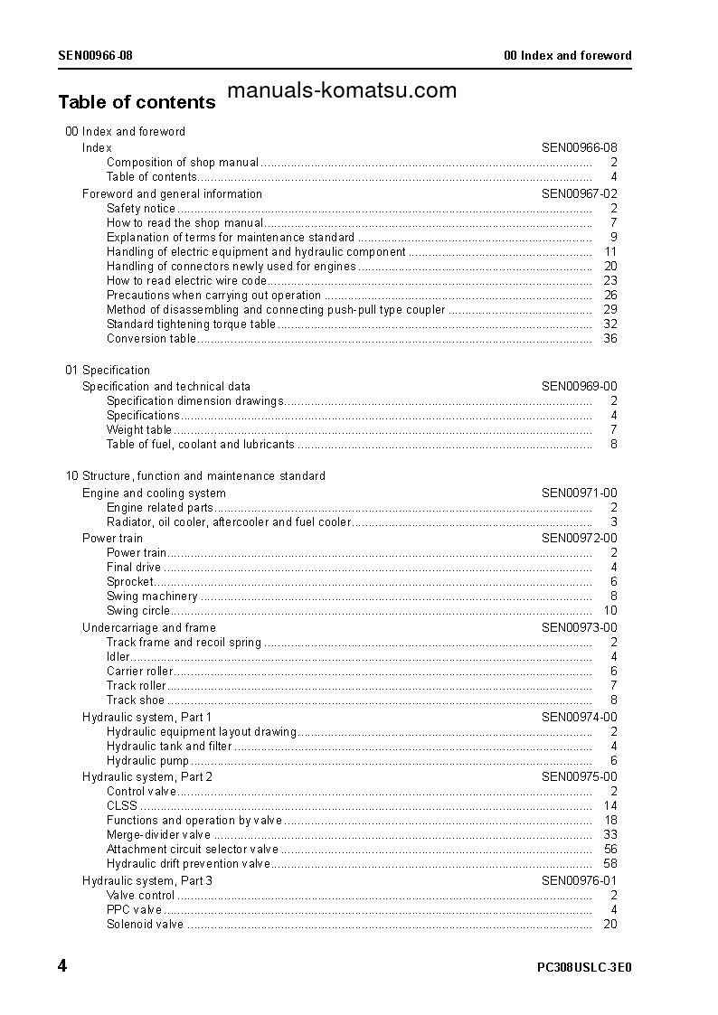 Protected: PC308USLC-3(JPN)-E0 S/N 30001-UP Shop (repair) manual (English)