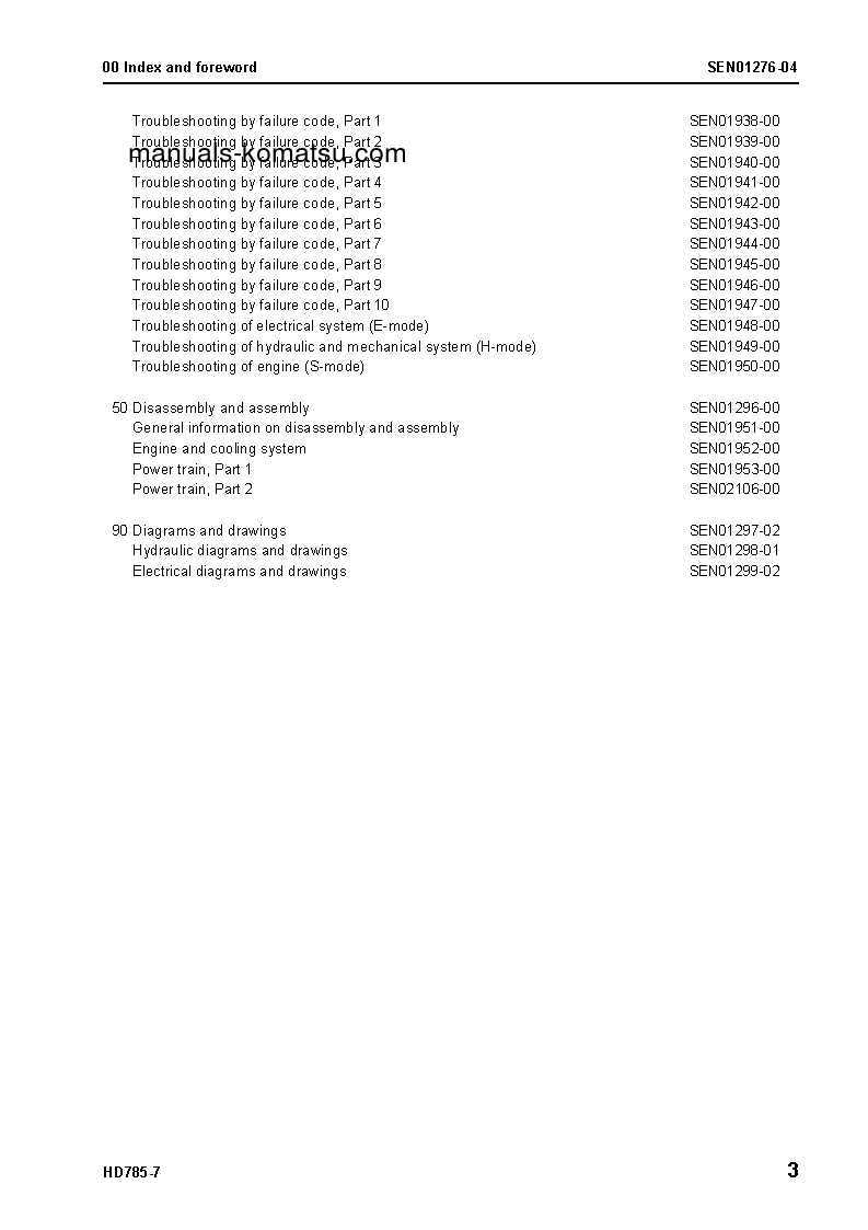 Protected: HD785-7(IND)-50C DEGREE M/C SPEC S/N N10001-N10560 Shop (repair) manual (English)