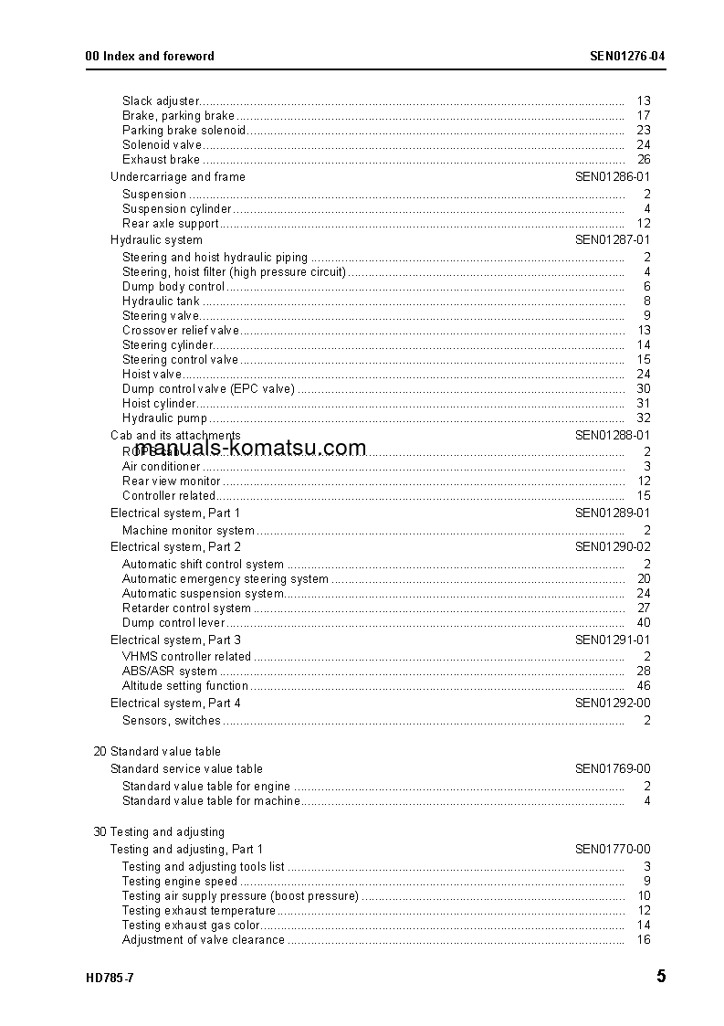 Protected: HD785-7(IND)-50C DEGREE M/C SPEC S/N N10001-N10560 Shop (repair) manual (English)