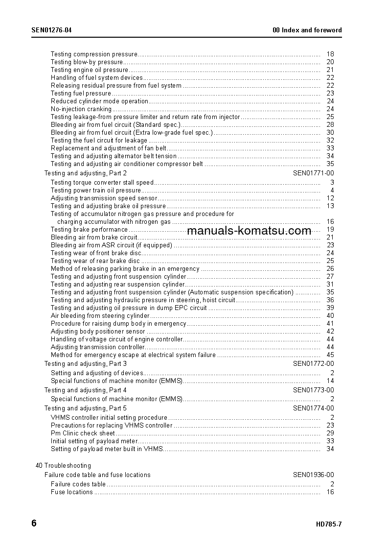Protected: HD785-7(IND)-50C DEGREE M/C SPEC S/N N10001-N10560 Shop (repair) manual (English)