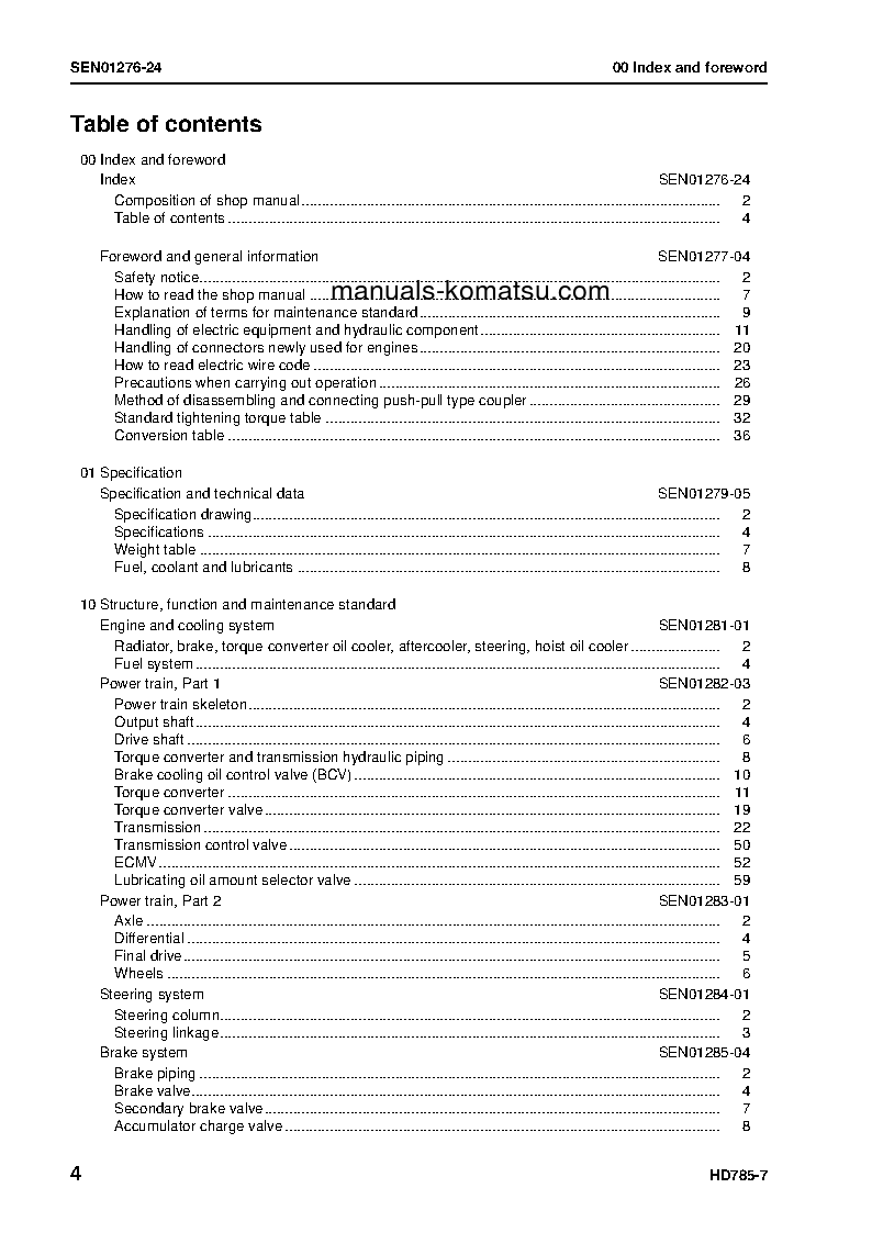 Protected: HD785-7(JPN) S/N 7001-9999 Shop (repair) manual (English)