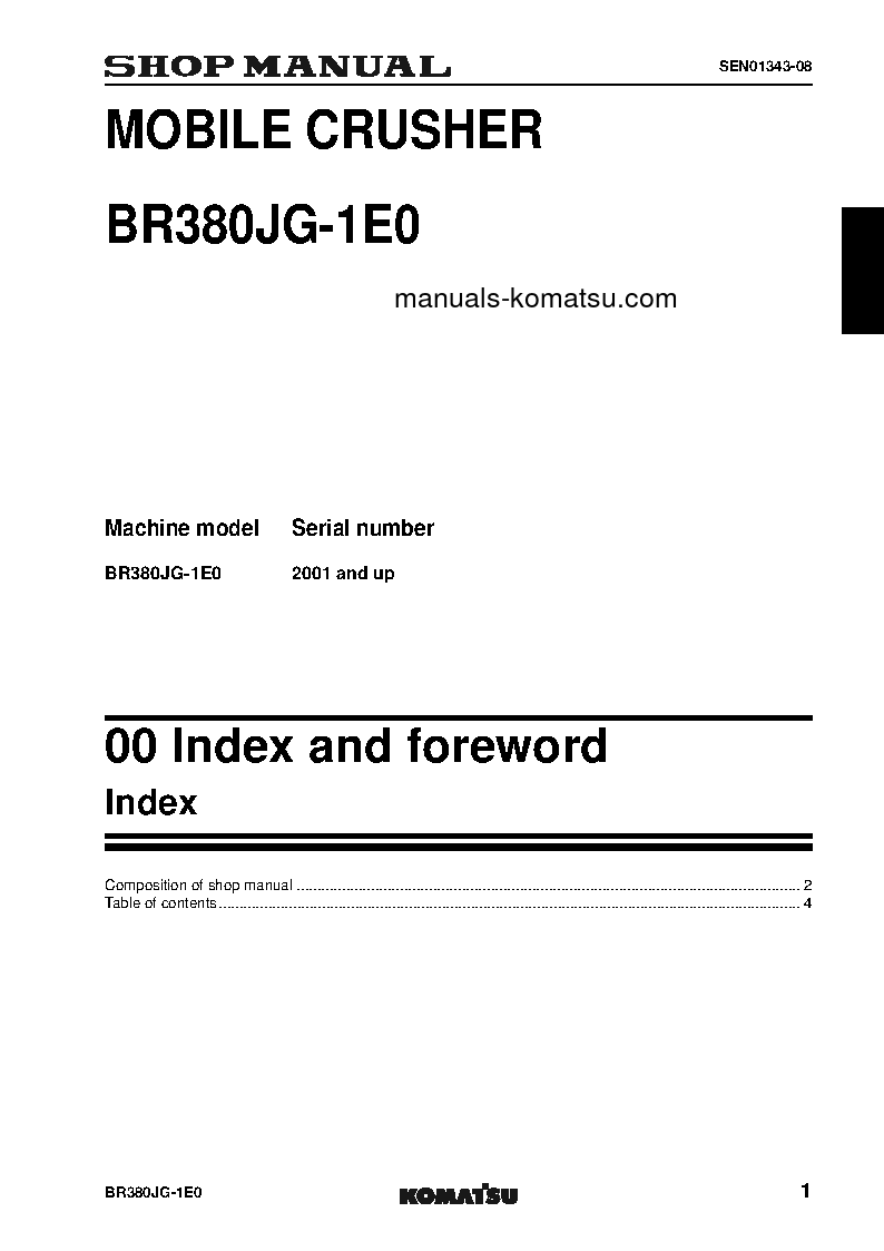 Protected: BR380JG-1(JPN)-TIER3 S/N 2001-UP Shop (repair) manual (English)