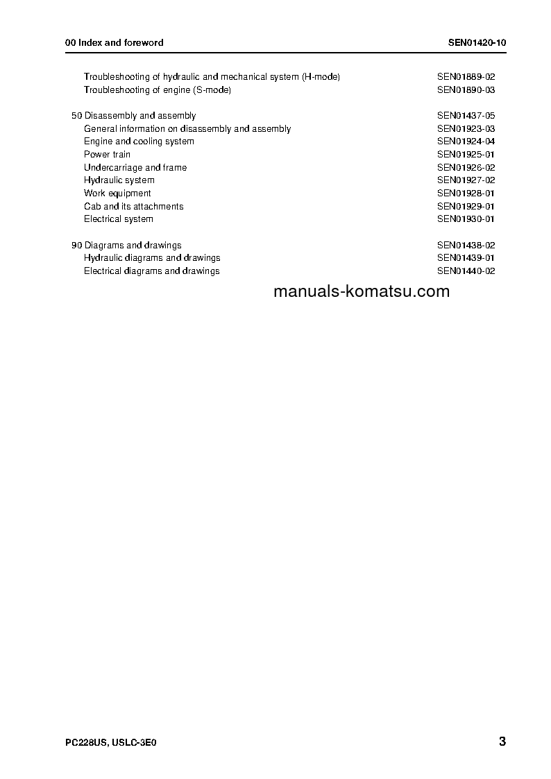 Protected: PC228USLC-3(JPN)-TIER3 S/N 40001-UP Shop (repair) manual (English)