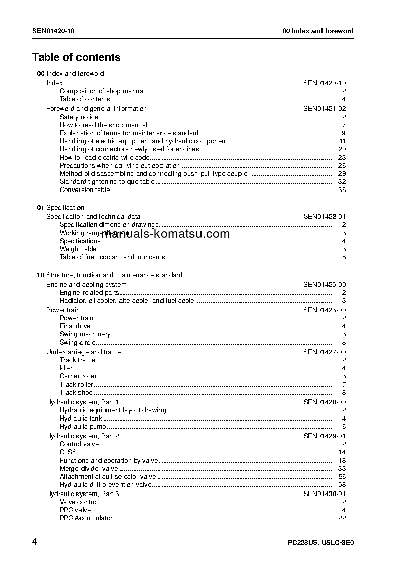 Protected: PC228USLC-3(JPN)-TIER3 S/N 40001-UP Shop (repair) manual (English)