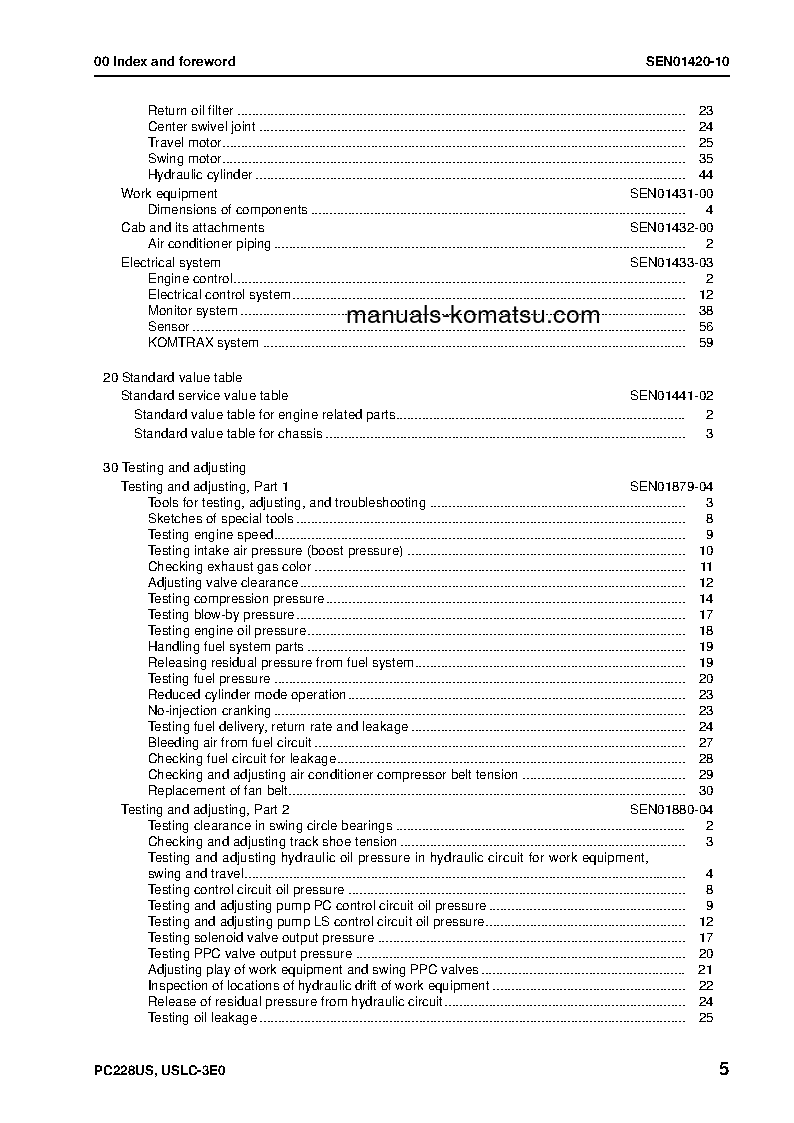 Protected: PC228USLC-3(JPN)-TIER3 S/N 40001-UP Shop (repair) manual (English)