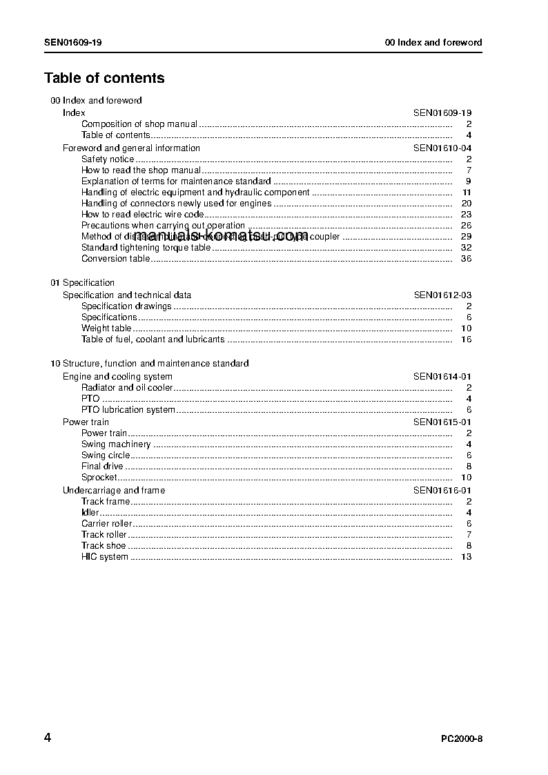 Protected: PC2000-8(JPN)–40C DEGREE S/N 20001-UP Shop (repair) manual (English)