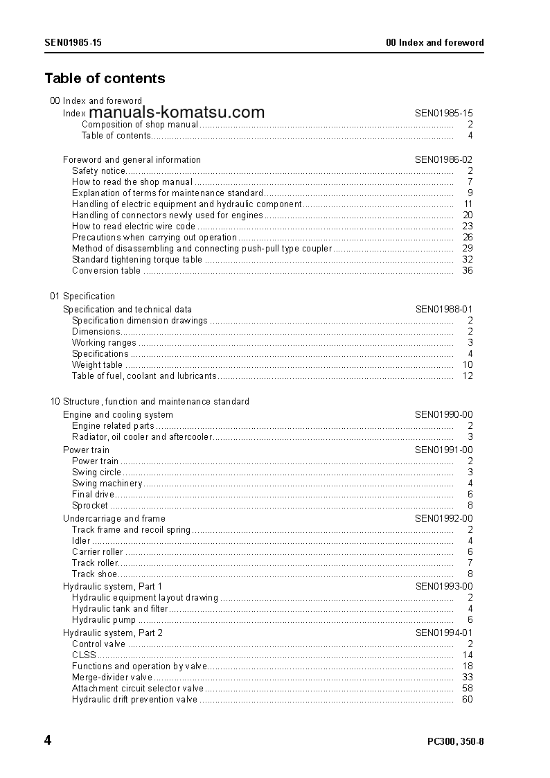 Protected: PC350LC-8(JPN)-WORK EQUIPMENT GREASE 500H S/N 60001-UP Shop (repair) manual (English)