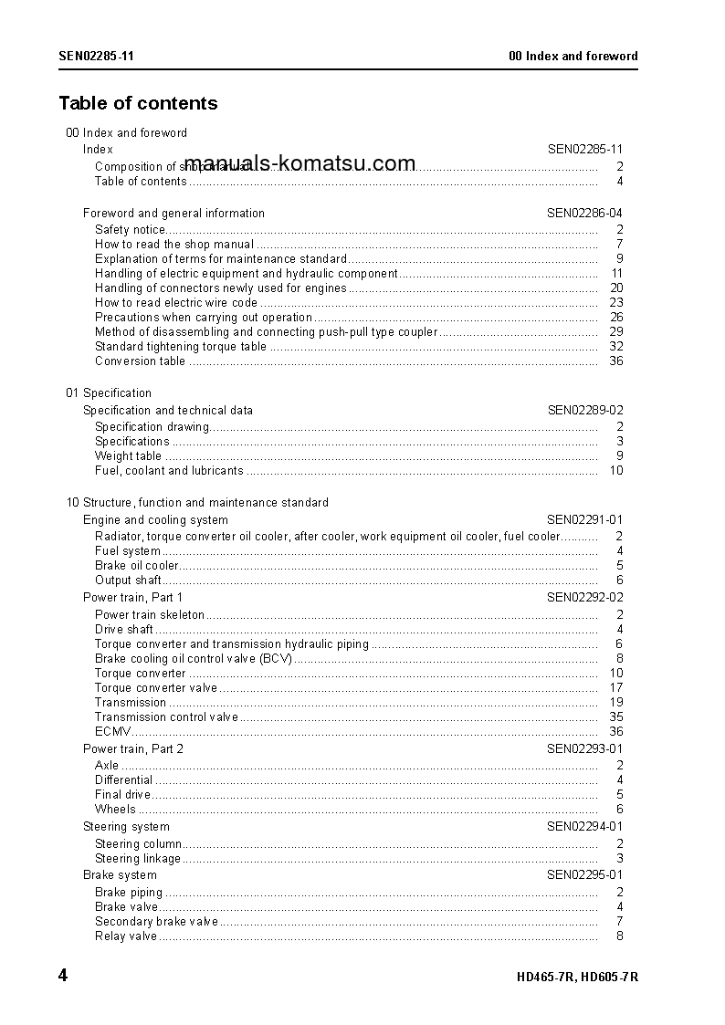 Protected: HD465-7(JPN)-W/O EGR S/N 15001-UP Shop (repair) manual (English)