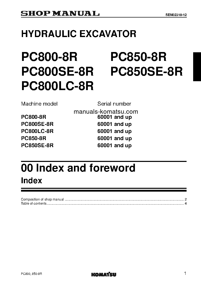 Protected: PC800-8(JPN)-R S/N 60001-UP Shop (repair) manual (English)