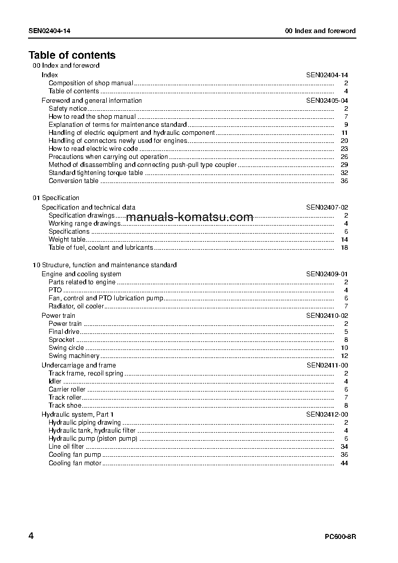 Protected: PC600LC-8(JPN)-R S/N 60001-UP Shop (repair) manual (English)
