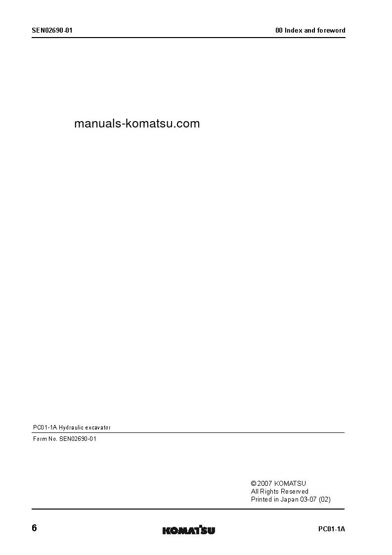 Protected: PC01-1(JPN)-A S/N 14001-UP Shop (repair) manual (English)