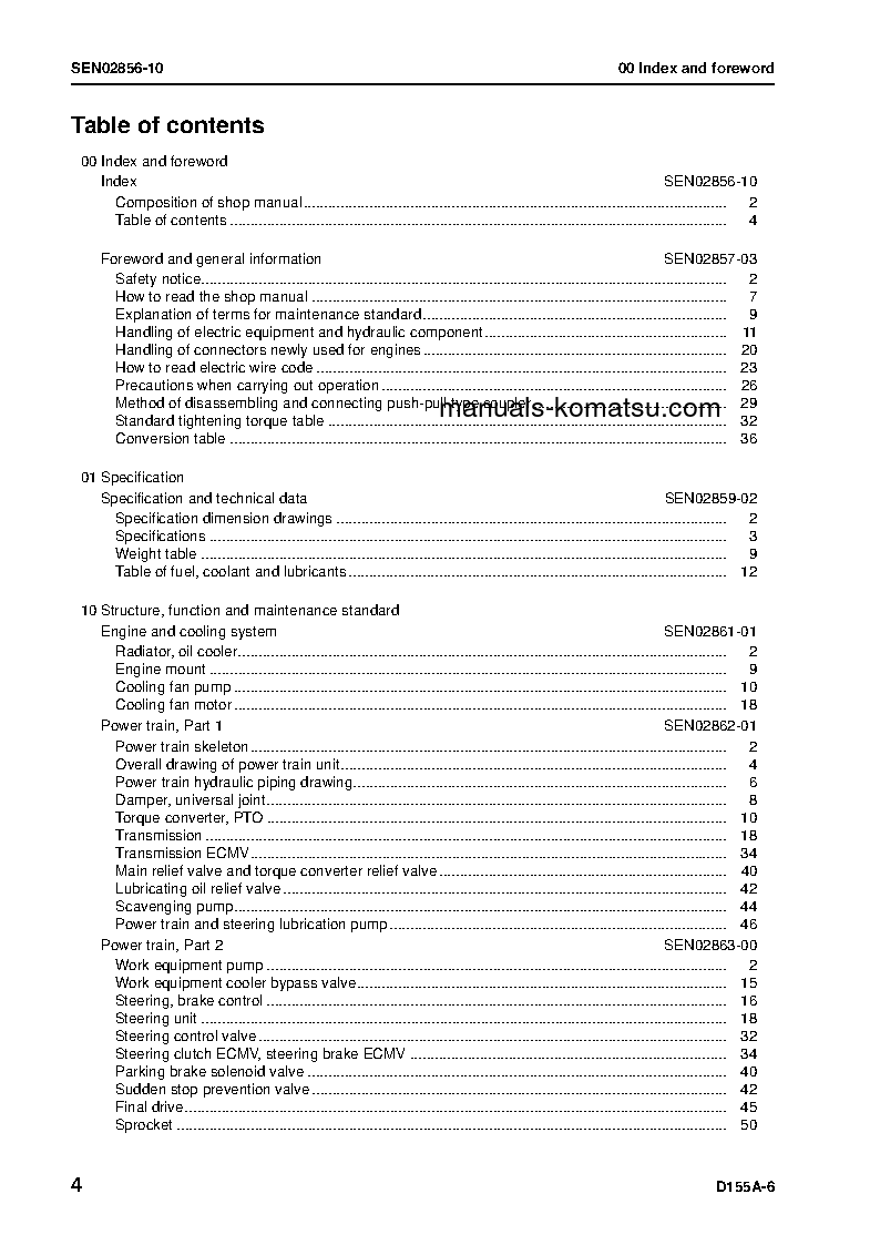 Protected: D155A-6(JPN) S/N 85001-UP Shop (repair) manual (English)
