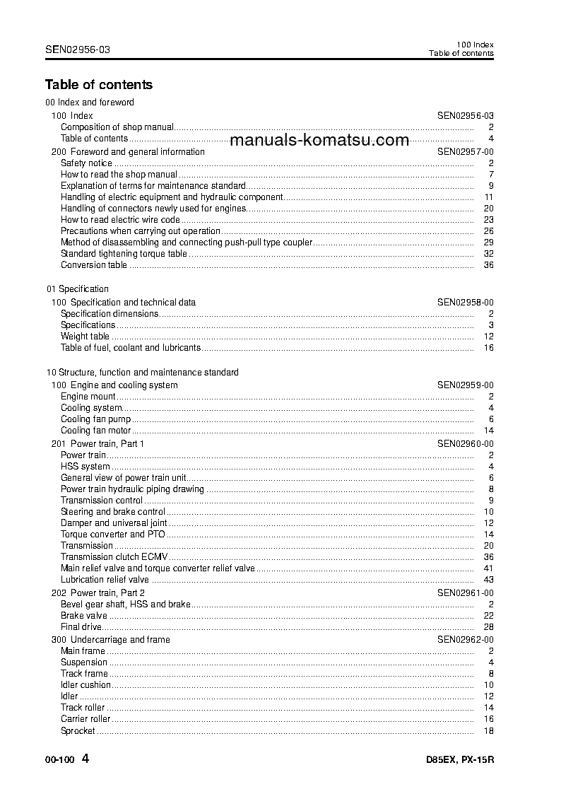 Protected: D85EX-15(JPN)-W/O EGR S/N 20001-UP Shop (repair) manual (English)